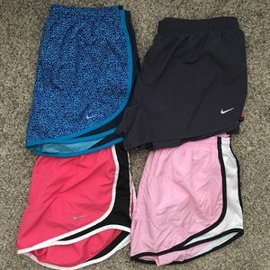4 Pairs of Nike Running Shorts + Nike Leggings
